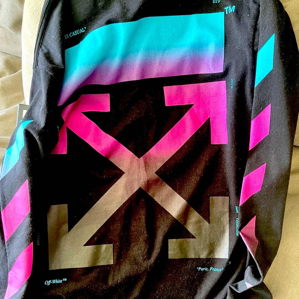 Off-White Arrow(Fuchsia) Long-sleeve Tee Mens Large